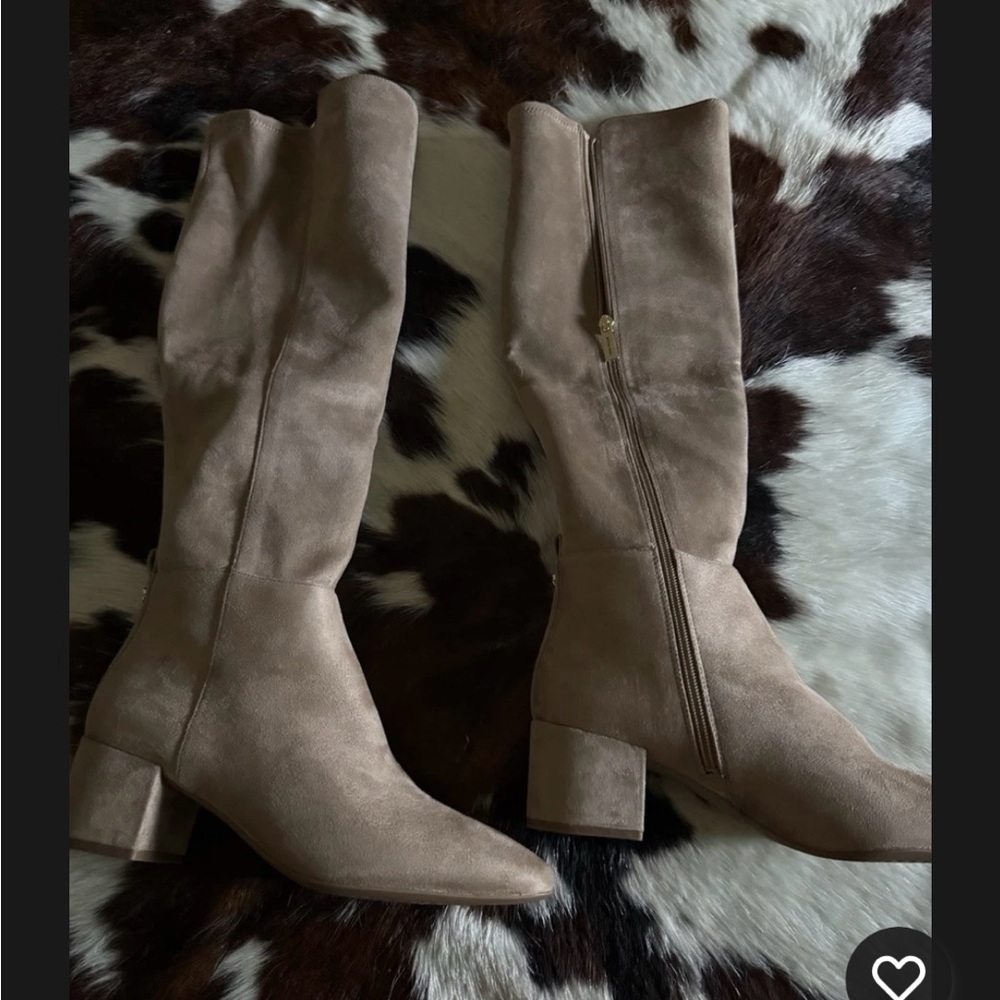 Michael Kors Taupe Heeled Boots - Picture 1 of 3